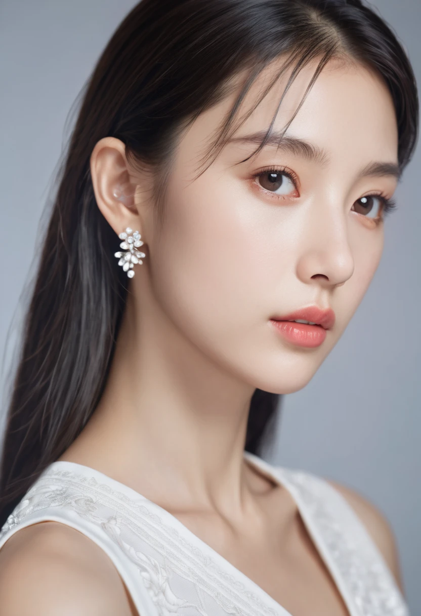 (((32k,High Details,High Detail、masterpiece,Attention to detail,whole body,Solitary))),RAW photos & Realistic atmosphere,beauty的深蓝色眼睛,Super detailed face,Detailed mouth,Glossy lips,Sparse eyebrows,Delicate eyes、Soft, fair skin,Every detail sparkles、Her deep blue eyes are so beautiful,Lip detail,Lips slightly open,Full lips,Very beautiful face,Good face shape,lifelike face,realistic teeth,Double eyelids,armpit,闪耀beauty的双唇,I want to kiss you,soft ,Stroke your chest with your hands,transparent,Sexy breasts,官能的なcleveage,Good transparency,Visible nipples,A big smile,Thin bands,beauty的眉毛,earrings,Skin exposure,nude,Infinite Reality, Realistic like手グラビアアイドル,likeき官能グラビアアイドル, like手グラビアアイドル, Very nice and lovely24beauty的年轻女孩,Blushing face,令人难以置信的beauty和优雅,24Old beautiful girl,Natural soft lighting,In a well-lit room,On a white bed(Chestnut shiny hair,short hair,barefoot,beauty而善良的眼睛:1.5),(like々beauty,Severe wear,Back to the bare neck,Gentle smile,Chest shape,Dazzling thighs,Tie your hair up high,Beautiful posture,No makeup,Eyes on me,cleveage,Wear sleeveless,not good,serious,No makeup:1.6)
