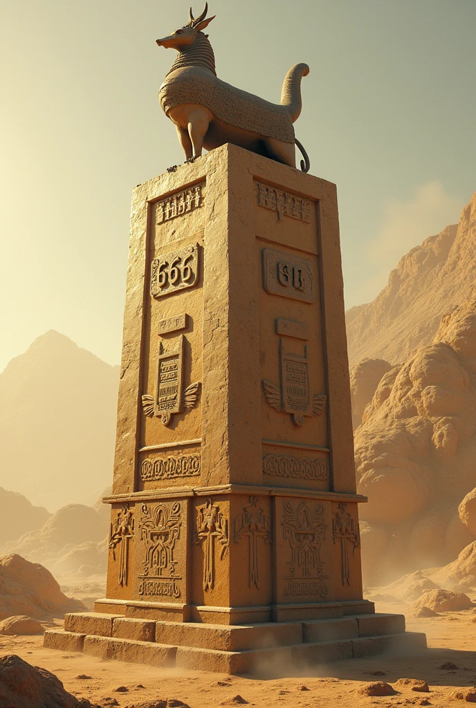 Faraway view, Myths and legends, Shiva, SunWukong, Titan, egyption, pyramid, A desert, Sand, Exquisite, 8K,tmasterpiece,intricate, elegant, highly detailed, majestic, digital photography, art by artgerm and ruan jia and greg rutkowski, (masterpiece, sidelighting, finely detailed beautiful eyes: 1.2), hdr, detailed background,