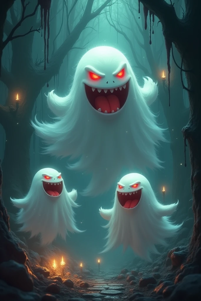 Argentio and ghost cartoon together