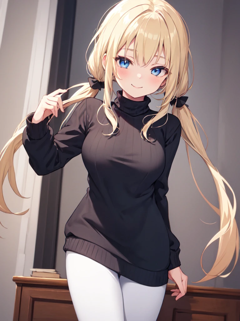Erotic blonde long twin tails jk