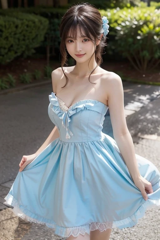Cat ears pose for photos, Small curve sexy loli, Dressed blue dress, Japanese goddess, opened dress, Wearing a blue dress, Beautiful and sexy asian girl, Sexy dress, Blue dress, Anime girl in real life,Color color
