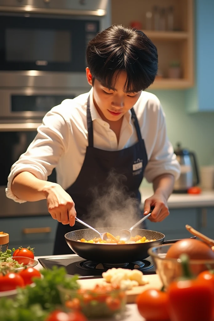 BTS jungkook doing cooking