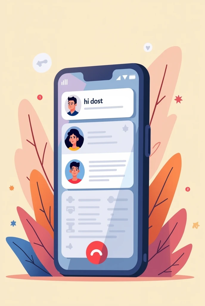 A picture of a phone where a message has in the notification bar and the message is from 
best friend 
 and the message is hi dost

