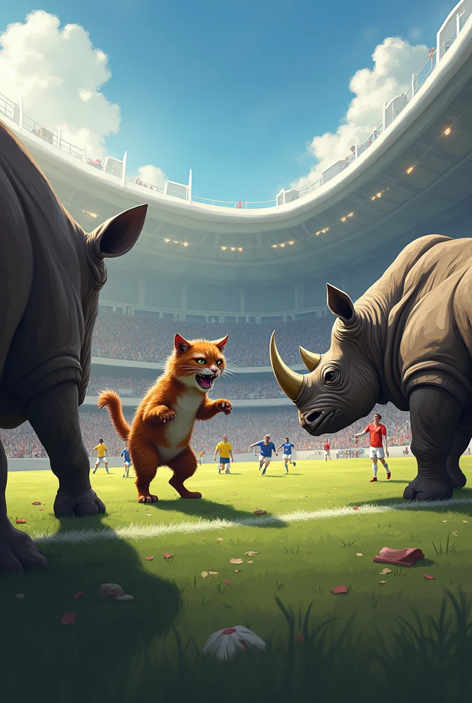 solo, grumpy welsh corgi, three identical heads on one body, bald, beards, welsh corgi ears, tail, masculine, necks, pixar eyes, adult, male, 50 years old, by dramamine, (fat, short, dadbod, chubby, big belly, sweaty, red fur, soccer field background, (shirtless, nude, flaccid ?????, hairy testicles, big nipples), correct hands, correct anatomy, (ultradetailed, best quality, detailed masterpiece, highly detailed masterpiece, 4k, professional cartoon), (natural pose, running:1.3, angry shouting)