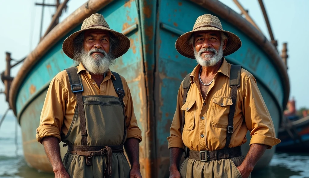 The fishermen's faces alight with joy and gratitude as they realize the extent of the miracle.