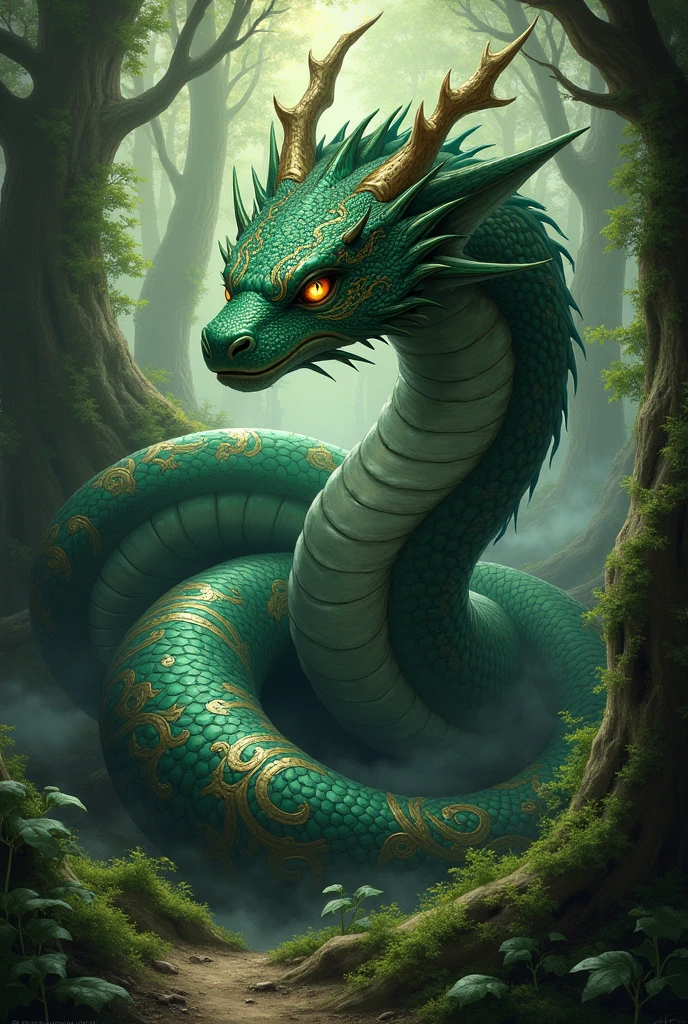 Create a detailed backstory for the Gorgon Serpent, exploring its origins, its relationship with other mythical creatures, and the legends that surround it. Consider how it interacts with humans and what moral lessons its tale might convey.