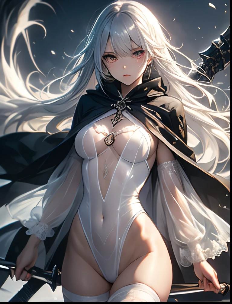 1girl, 18 year old female, Jeanne d'Arc Alter, Fate Grand/Order anime style, ultra realistic, high detail, sexy pose, sexy, beautiful, exposed skin, slender, exposed breast, breast, nipples, nude, nudity, moon, stars, absurdres, high res, ultrasharp, 8K, UHD, retina, masterpiece, accurate, anatomically correct, perfect anatomy, textured skin, super detail, high details, high quality, award winning, best quality, high res, looking at viewer, detailed eyes, four fingers and one thumb per hand, perfect hands, perfect finger, two arms only, platinum blonde hair, yellow eyes, no clothes, revealing, spreading legs