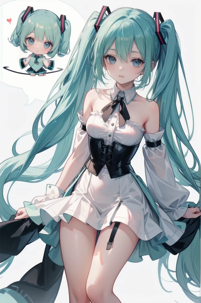 (1 girl),(high quality), (High resolution), (extremely detailed), (8K),(lower body shot),(Hatsune Miku wears panties under her transparent wedding dress),(wearing black knee-high stockings)not wearing shoes,perfect writing,(Beautifully ????? nipple shape:1.2),High resolutionの美しい目,(neutral white lighting:1.2),I&#39;m sitting in a windy, different world