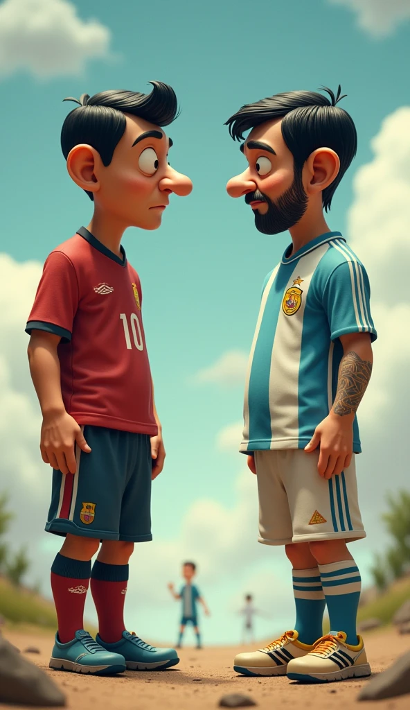 Messi giving a crown to Maradona