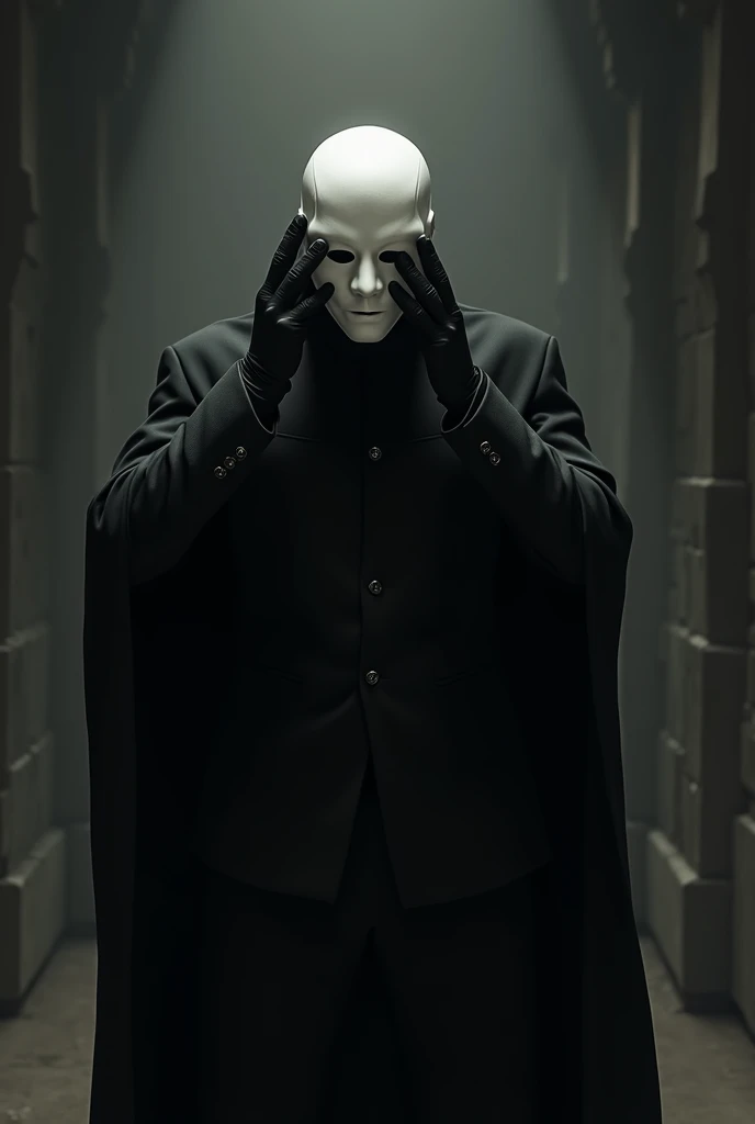 Realistic Slenderman with black background