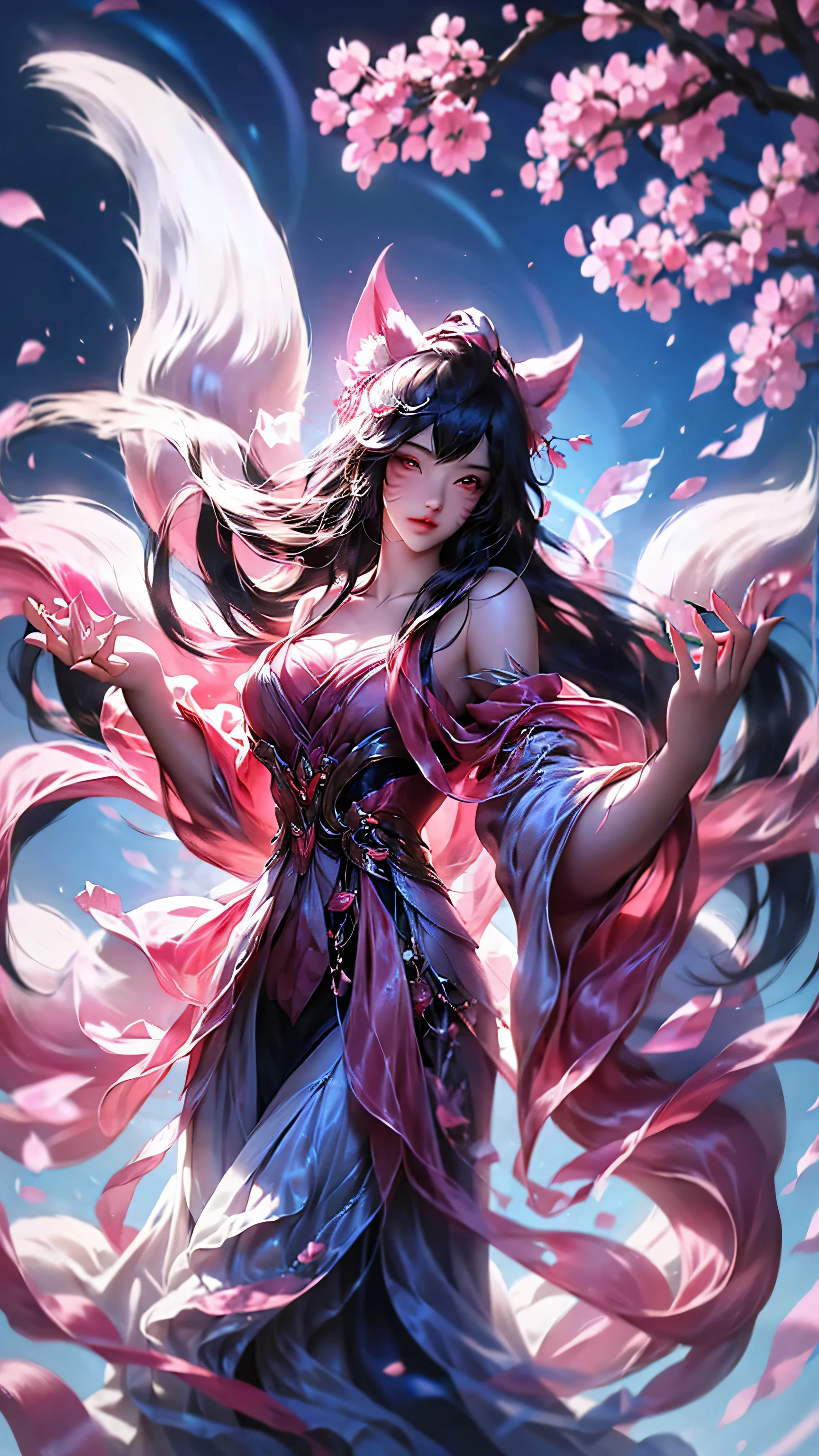 best quality,masterpiece,Ultra-high resolution,(truthfully:1.4),,The sky is full of peonies（background）,20-year-old Peony Fairy（oriental woman）,Pink shawl long hair,Cute eyes,Sexy body,Wearing a peony lace skirt,Half-reclining man reading and drinking among peonies.