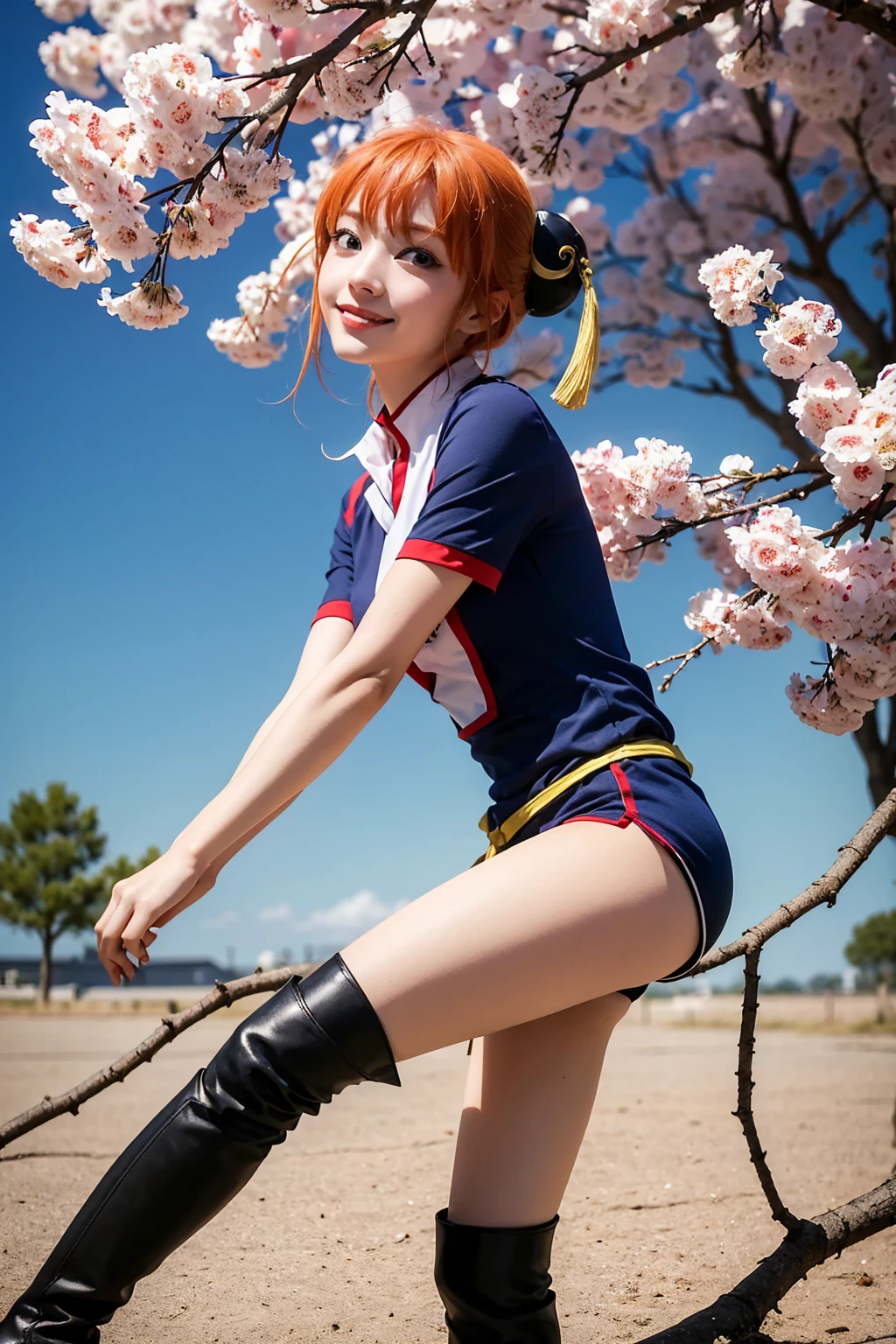 masuterpiece, top quality, perfect body, delicate facial details, facial details, full body, 32 year old korean woman, solo、、, rough breath, crying and shy expression, open mouth sloppily, red eyes, drooping eyes, golden hair, ponytail, cute girl, ((red sailor suit: 1.3)), (panties bitten in crotch, panties bitten in crotch, crotch line), curvaceous legs, (crotch is wet, liquid flows out from the inside of the crotch: 1.3), (lots of wet panties, drenched panties)), sitting in a taxi, (legs spread wide)
