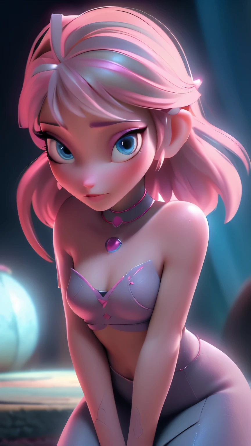 elsa, (perky breasts), (((small breasts))), affected smile:1.2, beautiful blue eyes, (perfect iris), depth of color in his eyes, by rubio, by the wide, braid, full lips, blush, naked, she is showing her vagina, depth of field, bokeh, (Special attention to leather details.: 1.2), masterpiece, Best Quality, ultra detailed, ultra HD, photorealistic, cinematographic, ((medium camera shot)), sensual pose, seductive, Nipples:1.4, looking to the camera, closeup of his face, her cheeks are blushed, 2, she is on her knees, eye contact:1.4, Angle elevation:1.5, ((Closeup on face)), perfect face, (((visible breasts))) bokeh everything other than her perfect face, The location is Arendelle in winter., ice castle