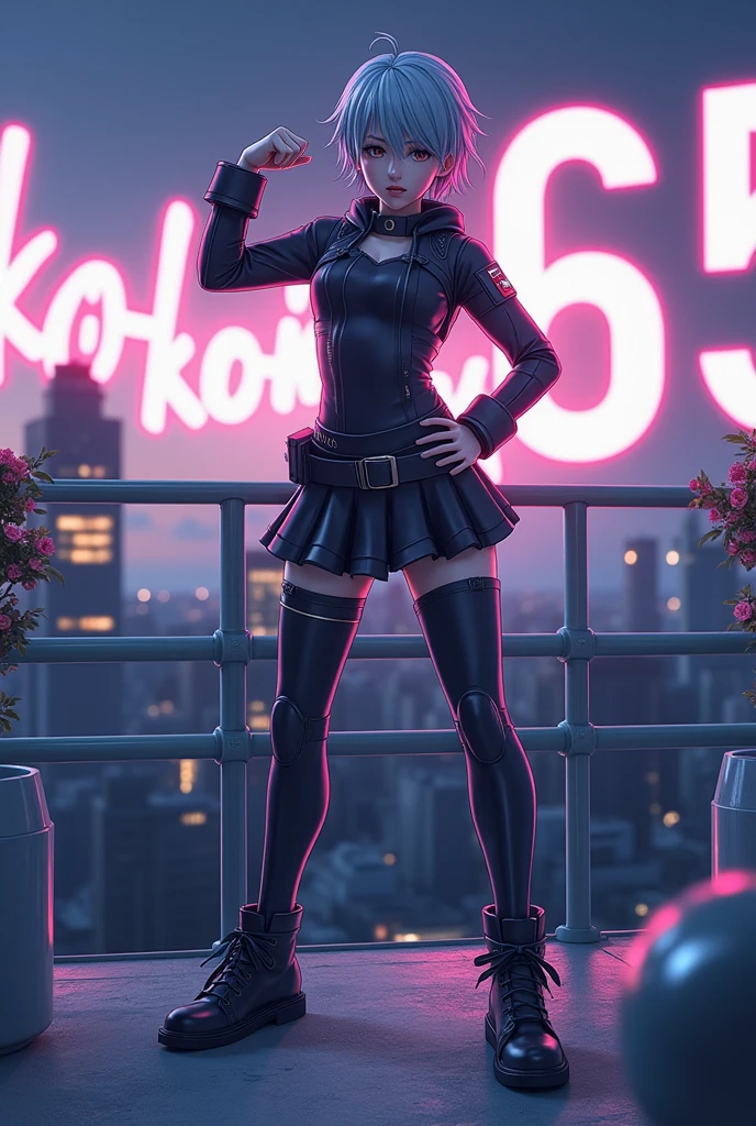 Anime girl standing in the city in black leather, female cyberpunk anime girl, cyberpunk anime girl, anime cyberpunk art, Stylized urban fantasy artwork, cyberpunk angry gorgeous goddess, Digital cyberpunk anime art, cyberpunk femme fatale, Anime cyberpunk moderno, Kushatt Krenz Key Art Women, cyberpunk anime art, Style Artgerm, Badass anime 8 K, Cyberpunk girl