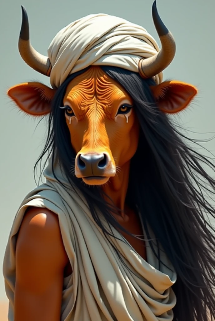 Sharp focus, masterpiece, 8k, intricate artwork, hyper detailed, high detail, best quality, perfect colors, perfect shadows, perfect lighting, (by Taran Fiddler, Bonifasko lighting), (by Blotch:0.9), (epic, masterpiece, nails on hands:1.2), portrait shot, solo, front view, anthro cow, (curvy strong body type), bovine ears, ((very small curved horns)), correct anatomy, detailed eyes, ((light creamy fur)), female, feminine, (long light-brown hair,) young, standing, (vast meadow, high grass, midday:1.3), (holding a huge bouquet of meadow flowers, smiling:1.4), detailed bull eyes, (firm breasts, nipples, tribal embroidered loincloth:1.4), correct fingers