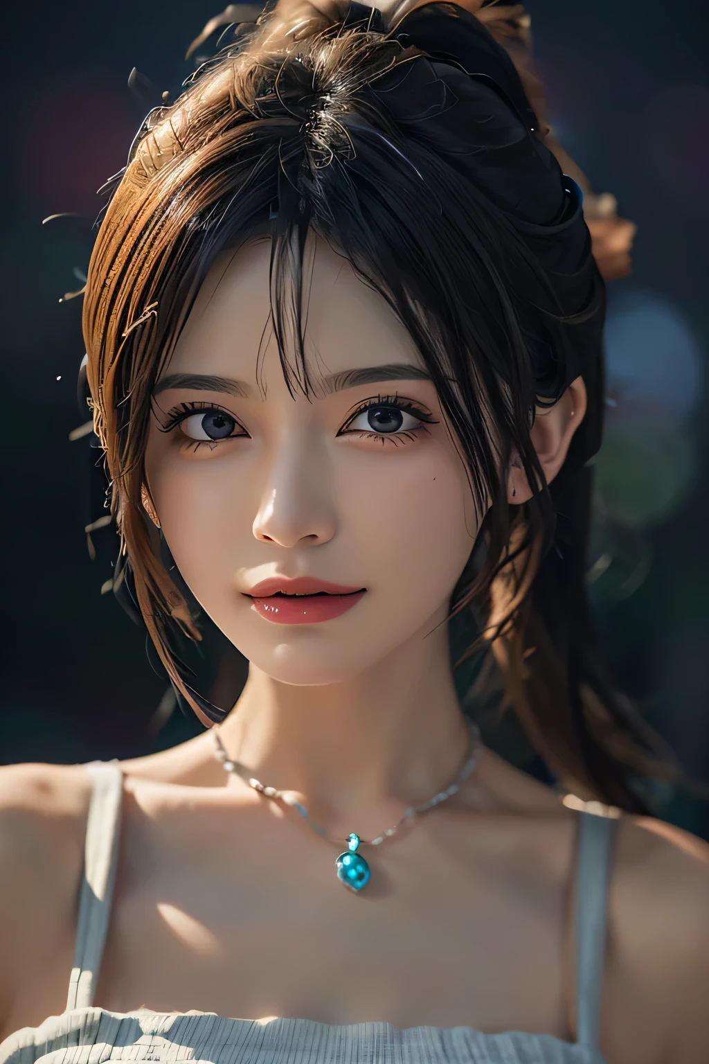 Ultra-detailed complex 3D rendering of the face, (Colossal: 8.8), (masterpiece, top quality, octane rendering, 8K), glamour shot full body image, very beautiful young elf, cleavage, (very detailed skin: 1.2), (exposure: 1.1), brown hair, (wearing a plummeted open shirt of white silk: 1.5)), beautiful Caucasian woman with white skin with full soft breasts with big buttocks, 1 person, long braided hair, big breasts, dynamic angle, mystical expression, ultra-realistic photos, (((((portrait))), bare feet, futuristic urban background, facial muscles, detailed and beautiful queen crown, in the style of Marvel Comics, ArtStation trends, clear focus, studio photography, intricate details, very detailed, detailed red eyes, very detailed, Sharp Focus, Digital Rendering, Professional, Abs, Dark Grey Background,