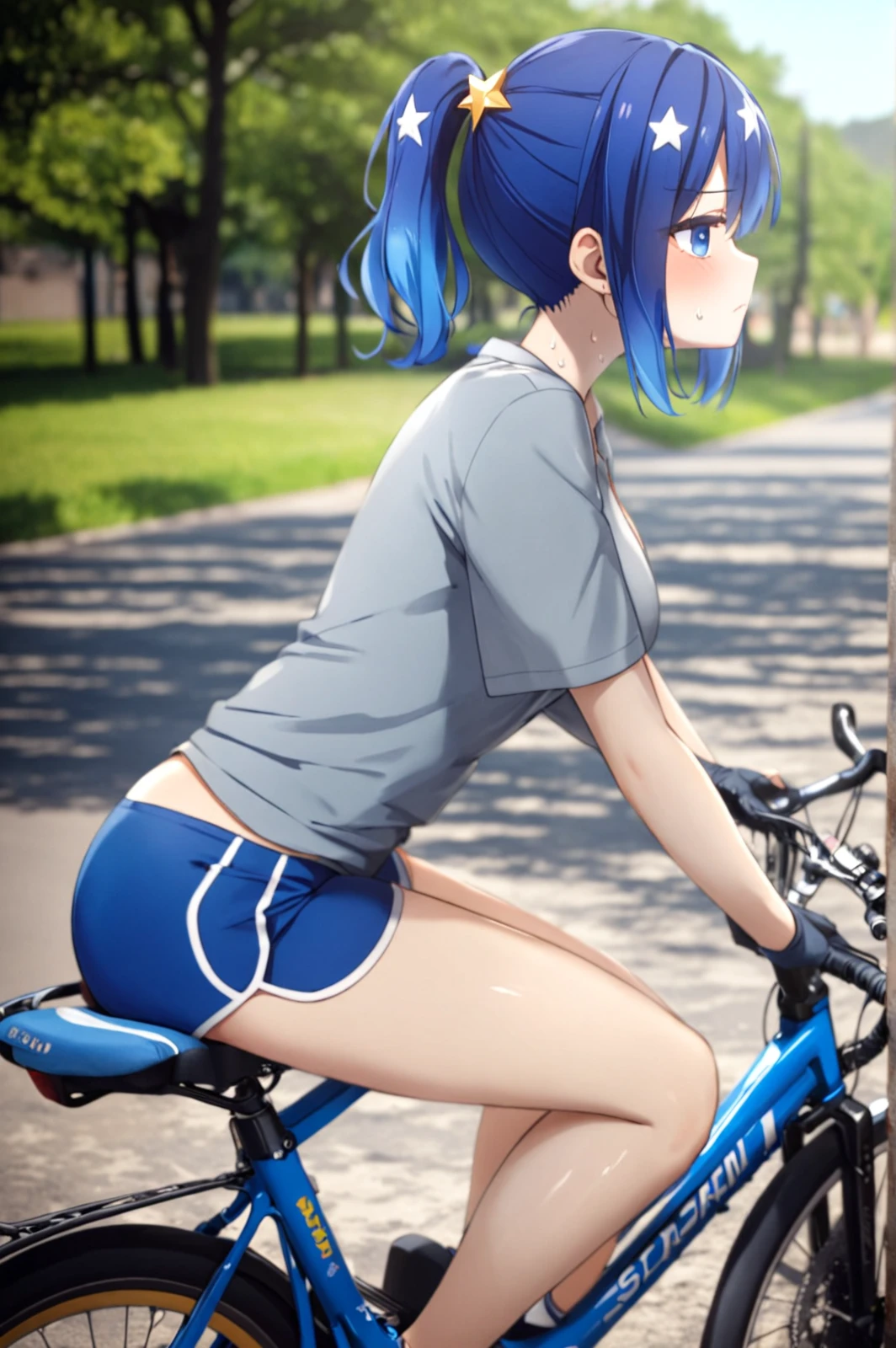 (best quality,8k wallpaper,ultra-detailed,masterpiece:1.2),illustration,preschool girl, ass, bike short