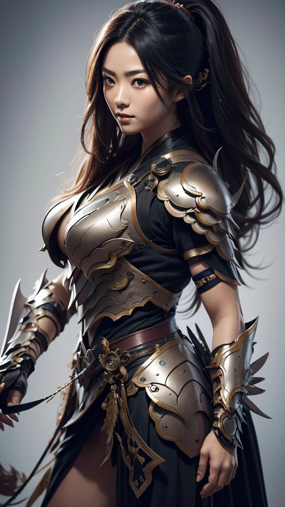 ((Best quality)), ((masterpiece)), (highly detailed:1.3),muskateer,armor,In a land plagued by the ravages of war, the destiny of a beautiful woman unfolds. Born into a humble life as a peasant in a rural village, she possesses a spirit that burns with determination and resilience. But when the drums of conflict echo through the land, her path takes an unexpected turn.Drawn by the call to defend her people, she is chosen to join an elite military order known as the Musketeers. Adorned in the fabled armor of the order, she emerges as a symbol of hope and strength. The images in this series showcase the journey of this remarkable woman as she embraces her newfound role and faces the trials of battle.The details of her armor are meticulously crafted, reflecting both functionality and (beauty:1.2). The images highlight the (intricate engravings:1.2), the gleam of (polished metal:1.2), and the (ornate:1.4) embellishments that adorn her protective gear. From the (majestic:1.2) plume atop her helmet to the delicate filigree on her breastplate, every aspect of the armor tells a story of honor and heritage.As the young musketeer ventures into the realm of warfare she wields her weapon with a combination of grace and strength, showcasing her skill in the art of combat. Each image captures a pivotal moment, freezing time to display the determination in her eyes, the whirlwind of action around her, and the ethereal glow of magic interwoven with her strikes.But the story extends beyond the battlefield. The images also delve into the personal struggles, friendships, and sacrifices that shape her journey. They reveal quiet moments of reflection, as she contemplates the weight of her duty and the toll of war upon her soul. Through the series, we witness her growth as she finds her place among her comrades, forging unbreakable bonds that transcend the chaos of battle.Within the tapestry of this fantastical world, the young musketeer's story unfolds. She embodies courage, resilience, and the indomitable spirit of those who rise above their circumstances. The images invite the viewer to witness her evolution from a humble peasant to a valiant defender, highlighting both the external transformation and the internal strength that propels her forward.As you bring this series of images to life, pay close attention to the intricate details of her armor. Let it become a visual representation of her journey, a tangible symbol of her growth and determination. May the beauty and power of the musketeer's tale inspire both awe and admiration, reminding us all of the strength that resides within us, waiting to be unleashed,HDR (High Dynamic Range),Ray Tracing,NVIDIA RTX,Super-Resolution,Unreal 5,Subsurface scattering,PBR Texturing,Post-processing,Anisotropic Filtering,Depth-of-field,Maximum clarity and sharpness,Multi-layered textures,Albedo and Specular maps,Surface shading,Accurate simulation of light-material interaction,Perfect proportions,Octane Render,Two-tone lighting,Low ISO,White balance,Rule of thirds,Wide aperature,8K RAW,Efficient Sub-Pixel,sub-pixel convolution,luminescent particles <lora:niji_20230529141232:0.2> <lora:knight_v4.1SD:1>