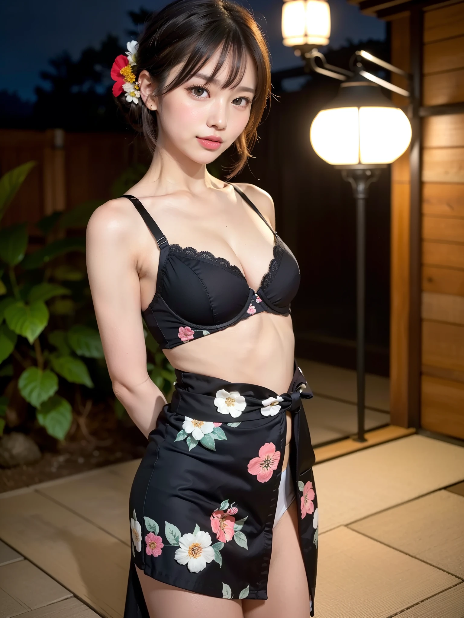 (realistic:1.3), finely detailed, quality, rembrandt lighting, (masterpiece:1.2), (photorealistic:1.2), (best quality), (detailed skin:1.3), (intricate details), dramatic, ray tracing, 1girl, japanese girl, 21 years old, detailed skin texture, (blush:0.5), (goosebumps:0.5), subsurface scattering, smiling, medium breasts, long hair, bangs, hair between eyes, floating hair, windlift, sun dress, flower print, lace panties, cowboy shot, (bright sunny day, sky, garden, flowers, bushes), <lora:windlift:1>