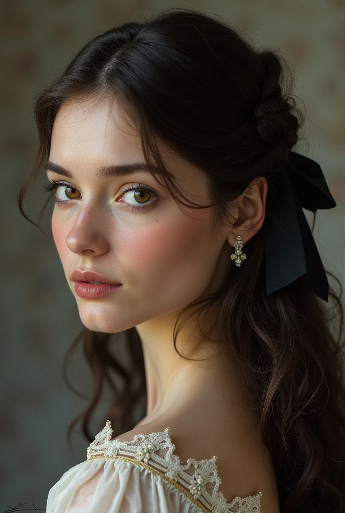 A girl, Full body shot, very sexy body, 1 girl, beautiful detailed eyes, beautiful detailed lips, Extremely detailed face and eyes, long eyelashes, detailed skin and hair, intricate collar, high fashion, elegant, detailed clothing, Soft lighting, cinematographic, photorealist, 8k, High resolution, masterpiece, ultra detailed, realist, vivid colors, warm color palette