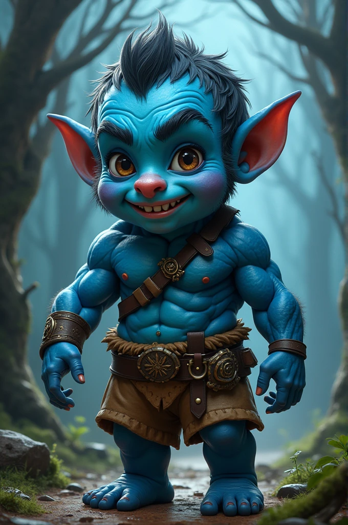 A blue ogre boy
