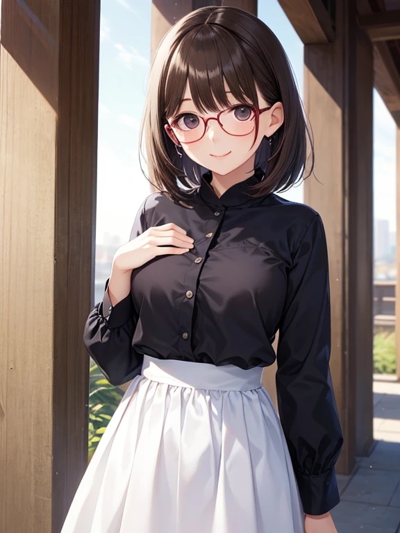 anegasaki nene、Shiny brown hair, short hair, (Beautiful brown eyes、Sparkling eyes, Fine grain)、smile、Super detailedな目、Highly detailed face, Highly detailed eyes,


Ultra-high resolution, Superior Quality, Highest quality, Super detailed, Realistic, 8k, RAW Photos, Highest quality, masterpiece, Attractive girl, A wonderful girl, 

masterpiece, Highest quality， short hair. Anime Girls.  Glasses. smile. 