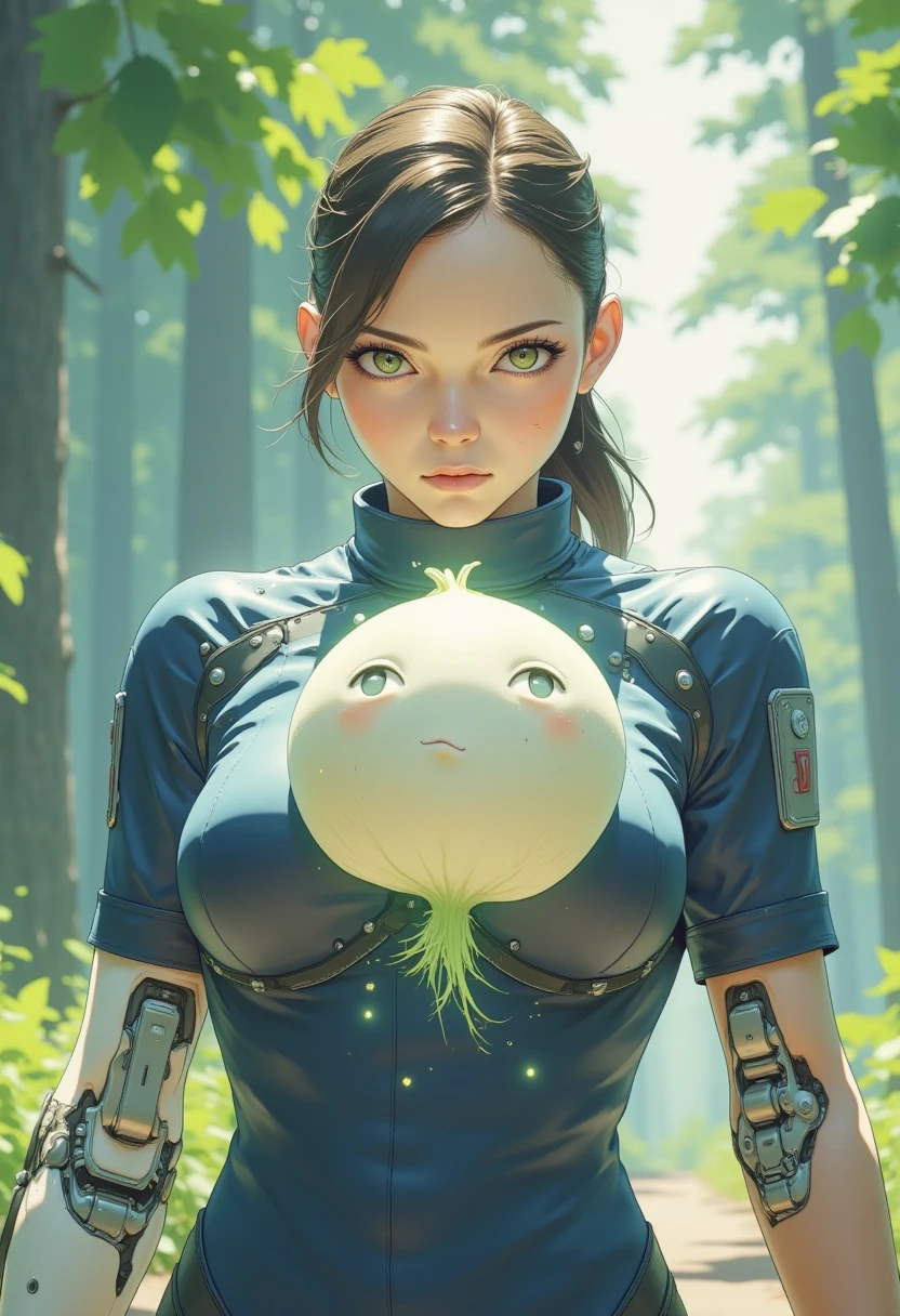 A (((beautiful 18 tween holding a baby in her arms,))) (((Eri from my hero academia))). Wearing micro skirt and crop top. ((And her get hugs with Lewd baby groping her in jungle)).(realistic arts), intricate, (, nipslip, puffy nip, ((baby grabbing breasts))