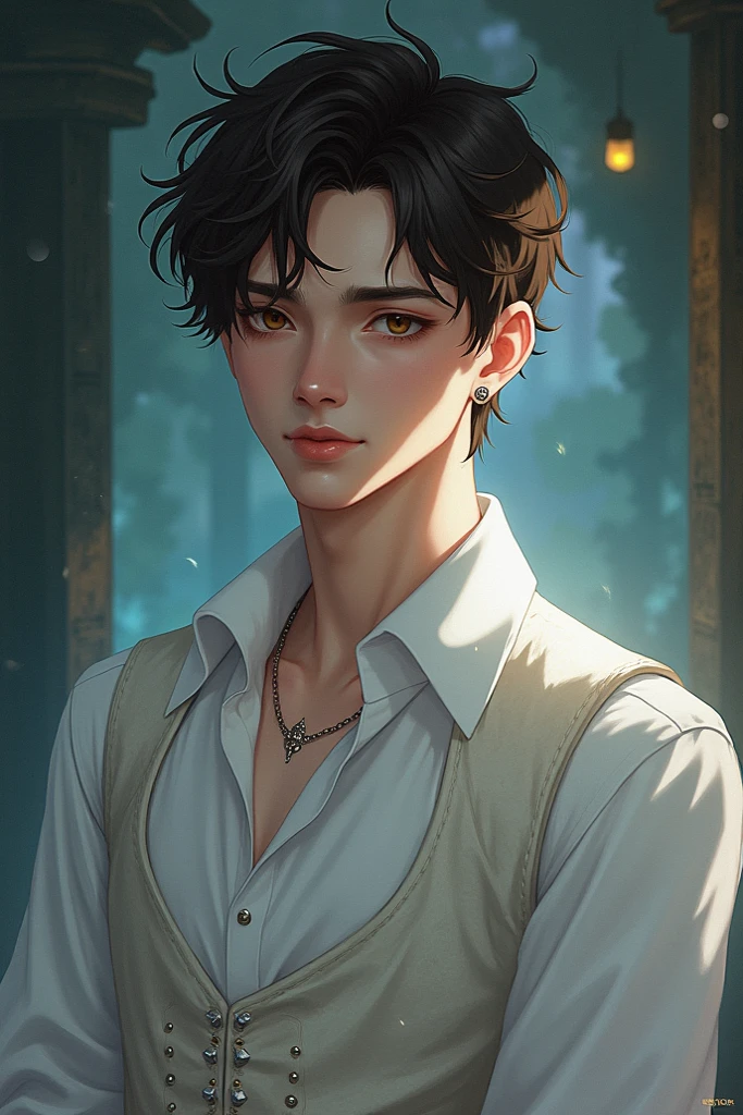 ((best quality)), ((masterpiece)), (detailed), ((Perfect face)), ((Half Body)) Handsome face, male, Teenage Boy, Perfect proportion , Movie《Girl》Role in, short hair, male version of the main heroine , detailed background, detailed scenery background