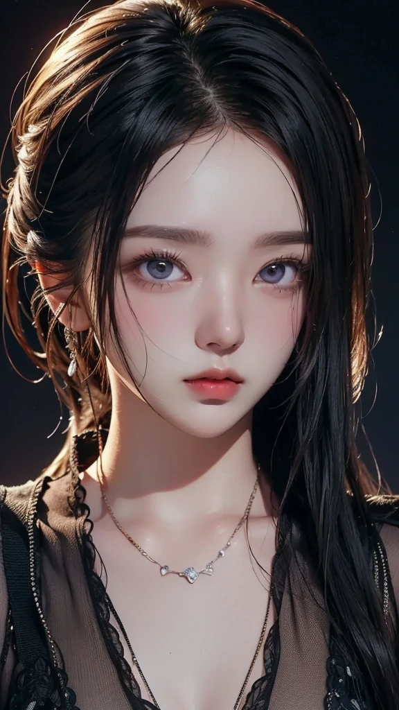 masterpiece,   top quality, illustration,  VERY DETAILED ,   Exquisite Details  ,   high resolution, 8k wallpaper,   perfect dynamic configuration,   beautifully depicted eyes,  섹시한 face, 황홀한 face,  성적 절정의 face,  face, ((  dark background)),  mark desteder style  ，