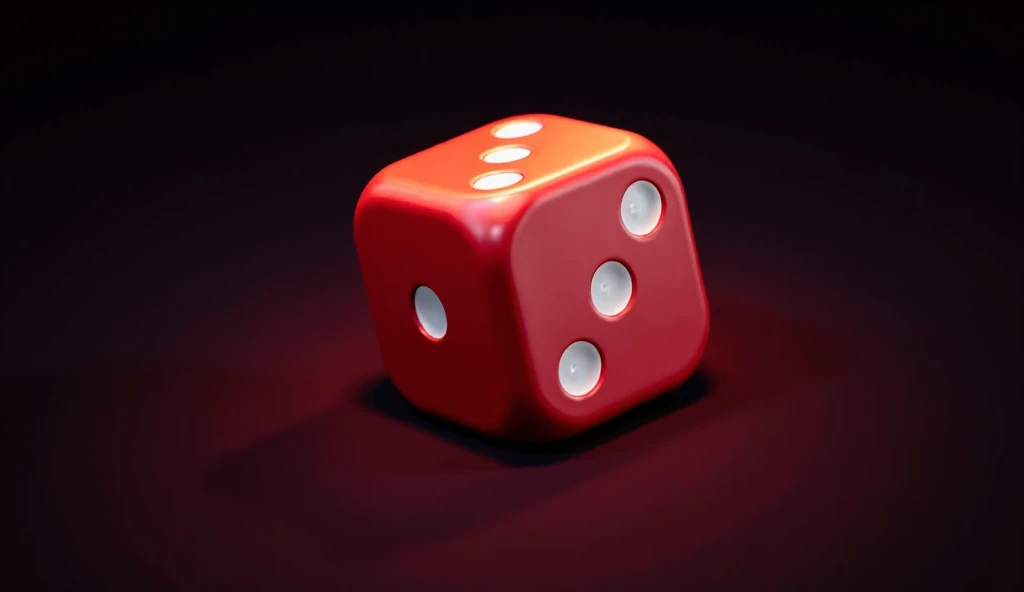 3D mobile app game clean shiney icon set about dice in casino style, the background is dark, 