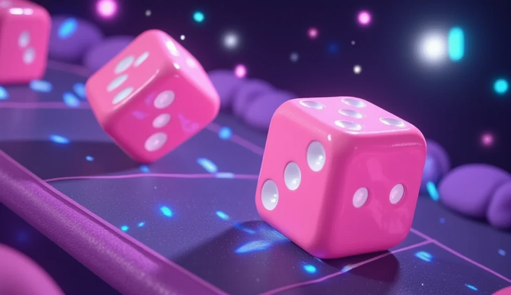 3D mobile app game clean shiney icon set about dice in casino style, the background is dark, 