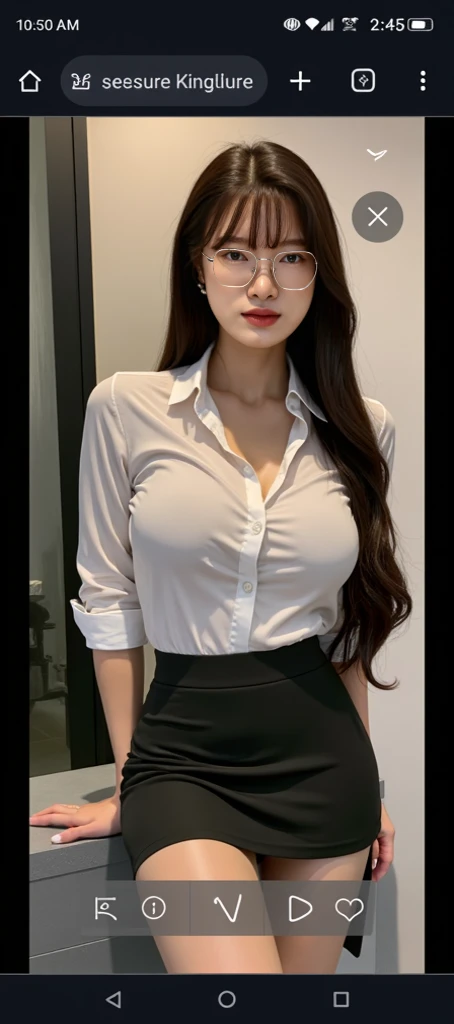 (1woman), Beautiful, Amazing face and eyes, makeup, (extremely detailed beautiful face), seducting smile, (Best Quality:1.4), (Ultra-detailed), (extremely detailed CG unified 8k wallpaper), Highly detailed, raw photos, Professional Photography, (Business Suit, Mini skirt:1.2), (Business shirt with wide open chest), (Spread legs), (view from below:1.2)