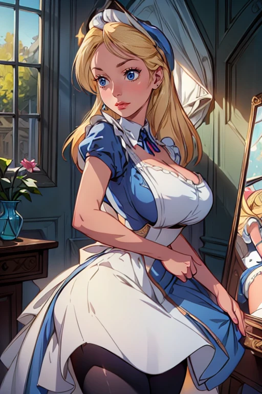 blushing Cinderella in a dress sticking out her tongue, ahegao, blonde, lust, sexual desire, oil painting, brilliant details, enchanting expression, fairy-like atmosphere, vibrant colors, soft lighting, ethereal background, exquisite brushwork, surrealistic touch