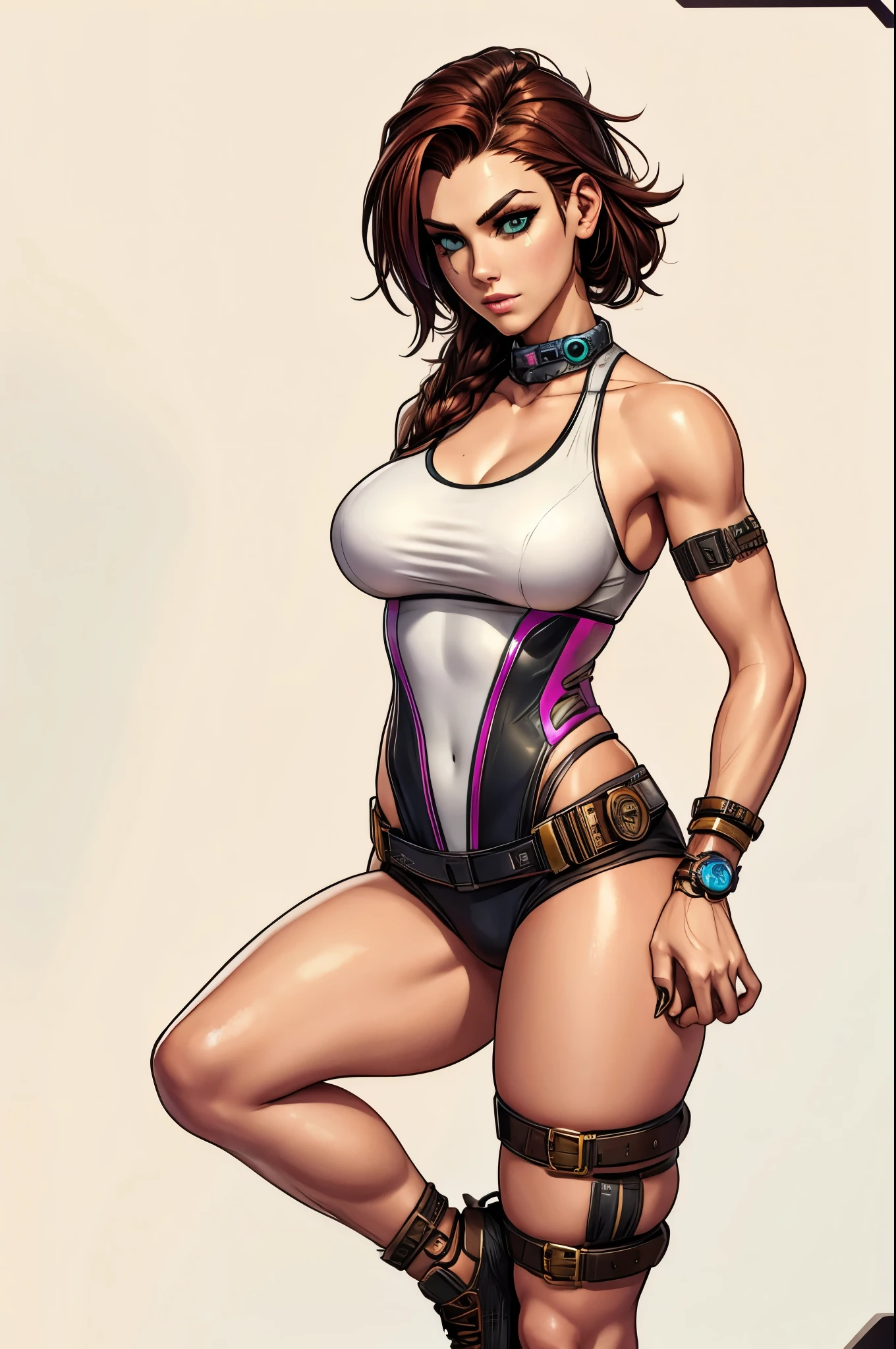 (hight resolution)、(Skin Texture:1.4)、(darkskinned:1.62),(slutty gal high school girl:1.5),(provocative smiling:1.4)、(Looking at the camera:1.5)、Perfect beautiful breasts、(Glamour body type:1.2)、(makeup:1.46)、(eye line、mascara、False eyelashes:1.23)、(slicked back hair)、(from the rear:1.35)、(blonde half-up style)A bracelet、gyuru、nose piercing、The tattoo、knee sox