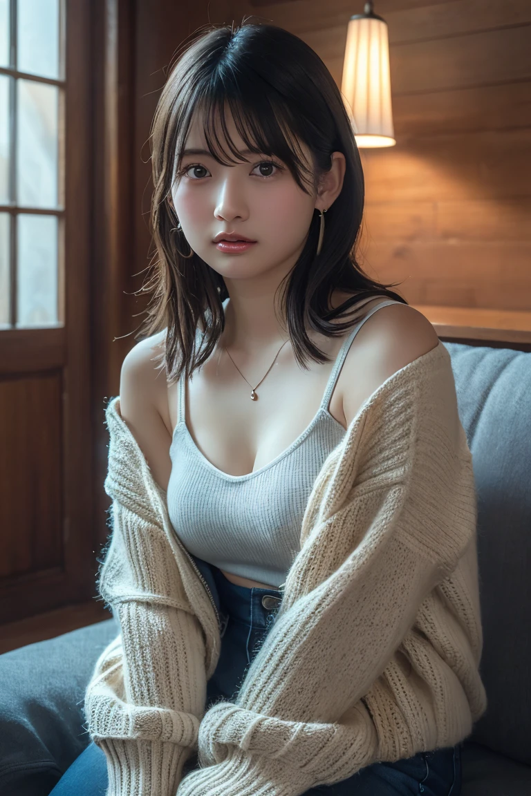 Naked woman sitting