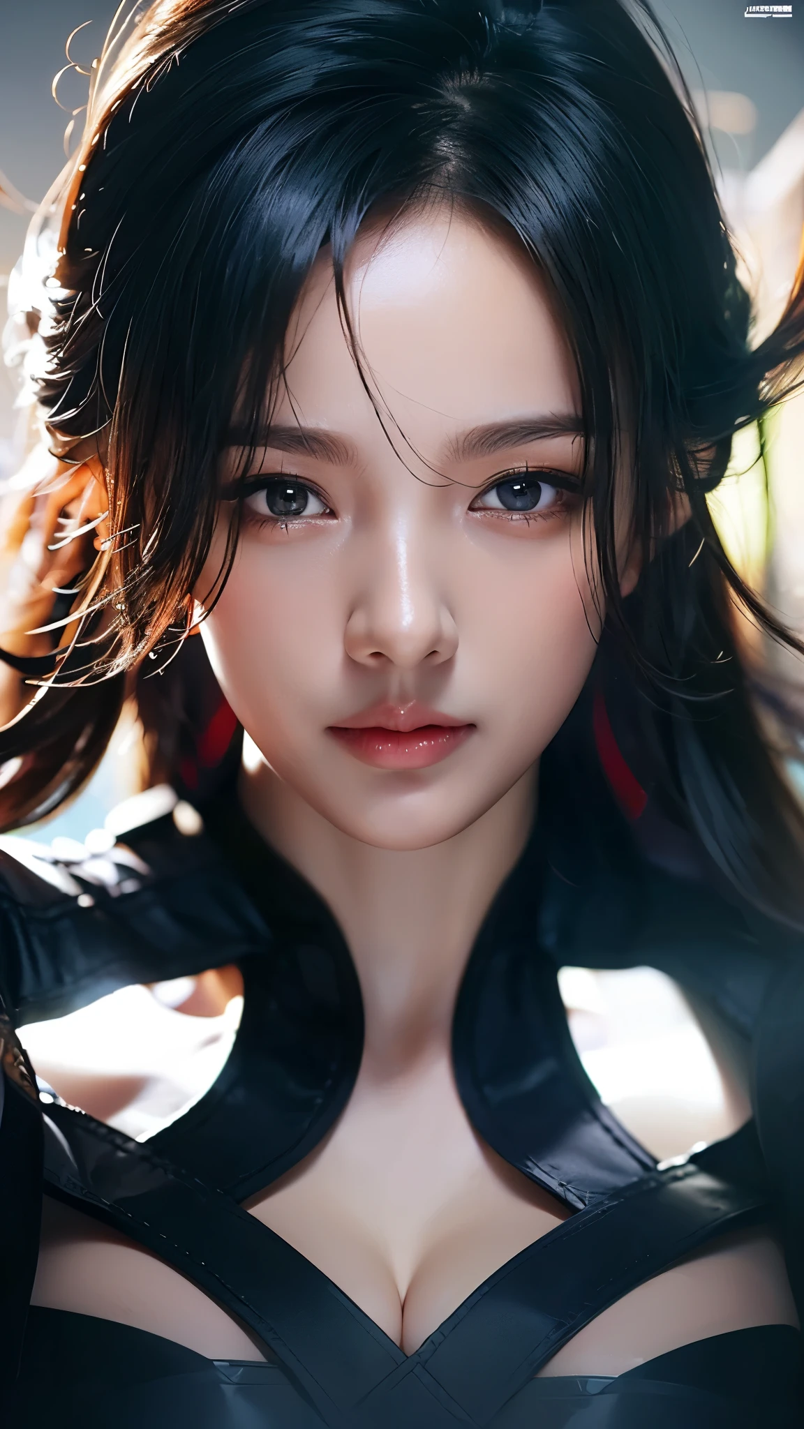 masterpiece, top quality, illustration, Very Detailed , Exquisite Details , high resolution, 8k wallpaper, perfect dynamic configuration, beautifully depicted eyes, sexy face, ecstatic face, a face at the peak of sexual arousal, Face to the viewer, (( dark background)), Mark Demsteder Style ,