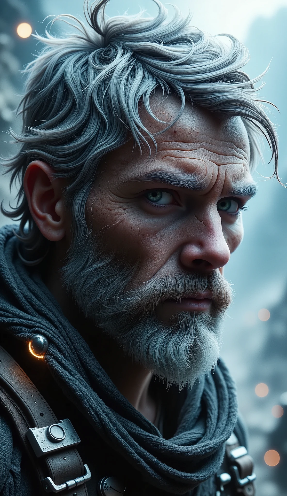 a lone traveler, adventurous man, wanderlust, solo travel, hiking through nature, rugged terrain, mountain landscape, dramatic skies, natural lighting, cinematic atmosphere, detailed portrait, expressive face, determined expression, windswept hair, outdoorsman, exploration, wandering spirit, epic adventure, breathtaking scenery, cinematic lighting, highly detailed, photorealistic, award winning photograph, stunning vista, vast wilderness