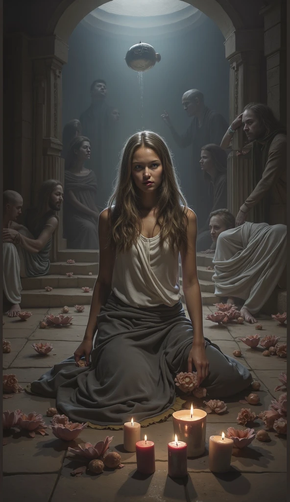 Standing Jesus Christ, girl lying on bed, resurrection of Jairus' daughter, biblical story, 8k, RAW photo, best quality, masterpiece: 1.5, ultra high resolution, photorealistic: 1.5, cinematic light, soft volumetric lighting: 1.5, realistic, photorealistic: 1, detailed skin, professional lighting, photography, sharp focus, detailed, professional lighting, photon mapping, detailed and intricate environment, highly detailed, best quality, artistic photography, photorealistic concept art, natural volumetric soft perfect light cinematic