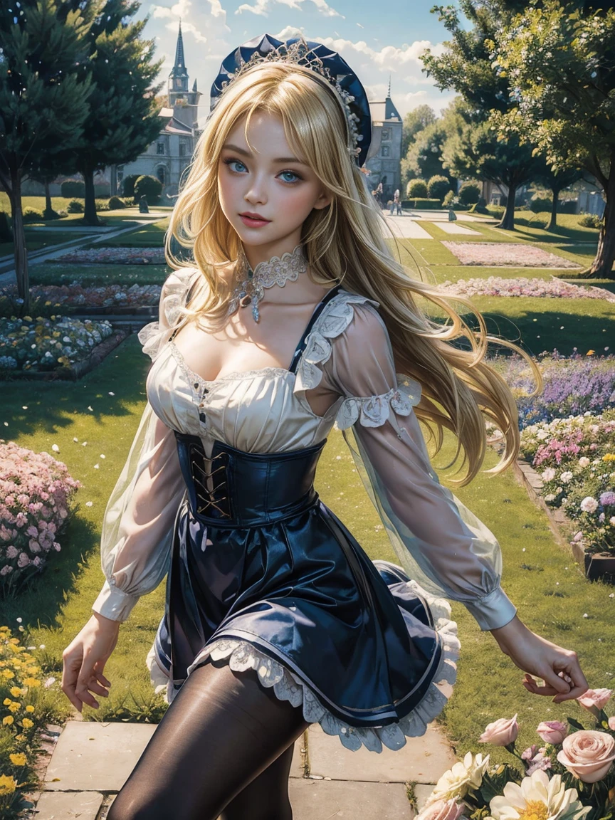 a woman is posing in front of the eiffel tower, wearing skirt, smily face smile on face, huge breast, hot body curves, beautiful flowers, super model, provocative, popular on instagram, goddess, photo of slim girl, photo of slim girl model, princess, beautiful sexy woman photo