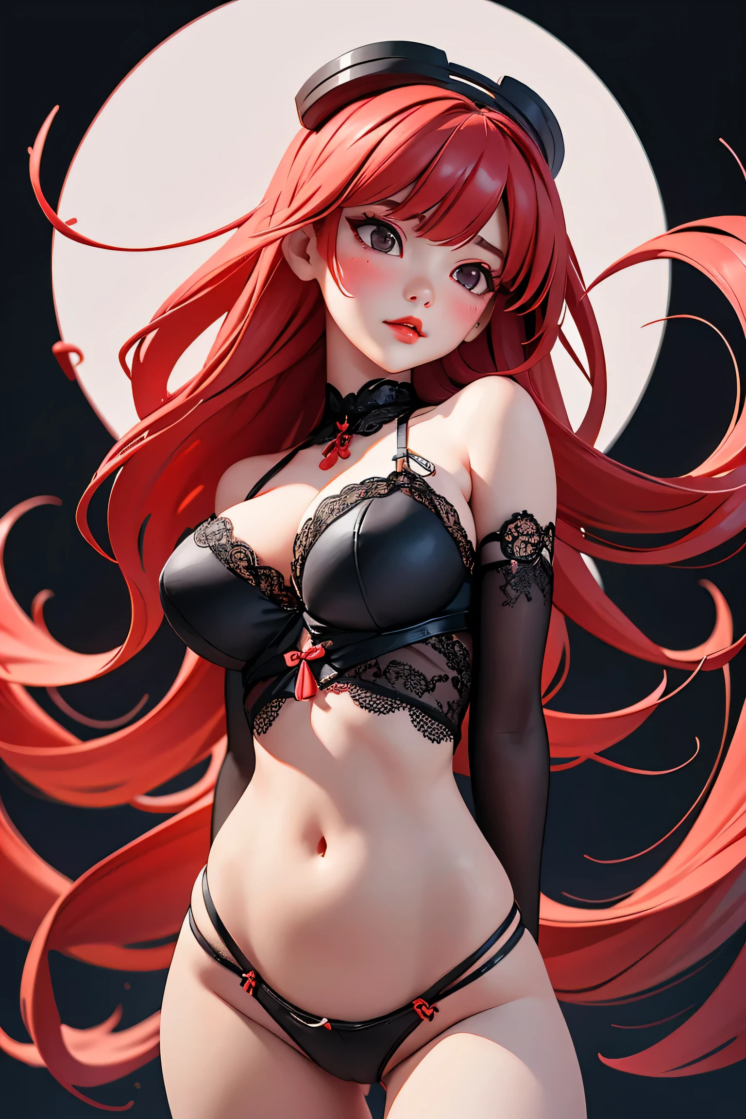 (Obra maestra, La mejor calidad), 1girl, Cara hermosa, Rias_GREMORY, Cabello largo, Ahoge, pelo entre los ojos, cuerpo entero de perfil, desnuda, sin ropa