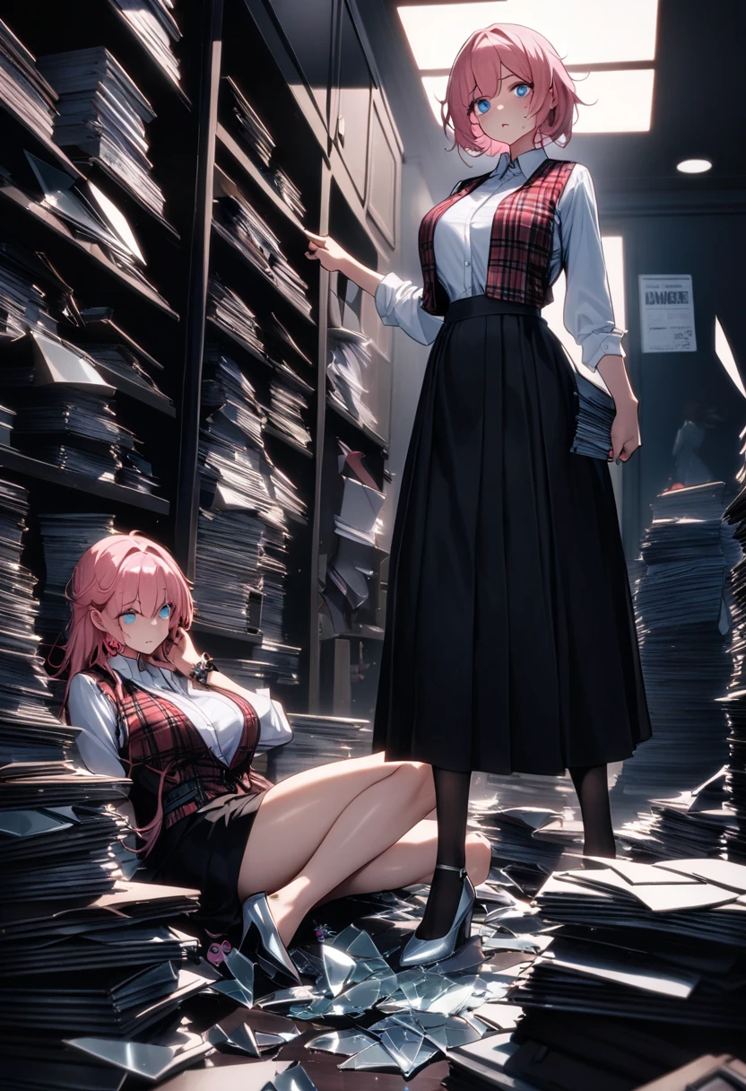 nakano_nino, short hair, slim legs, happy, cleavage, short skirt, navel, blue eyes, , thigh high socks, stand, library, pink hair,
Naked girl, camel toe, wet,