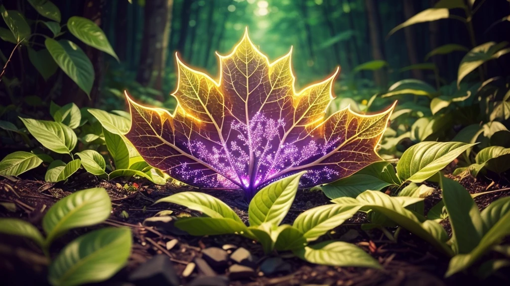 Kirlian pictures of leaves、beautiful、Mysterious