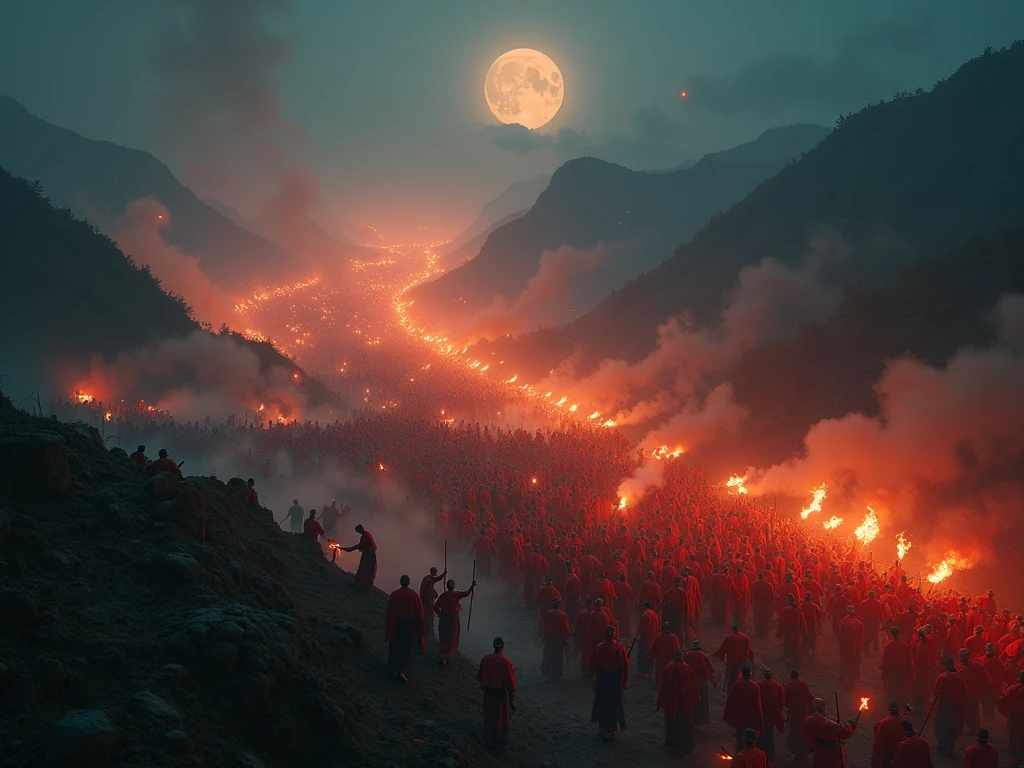 night paraded of one hundred demons, 8K, beautiful, digital illustration, HD, trending on Artstation