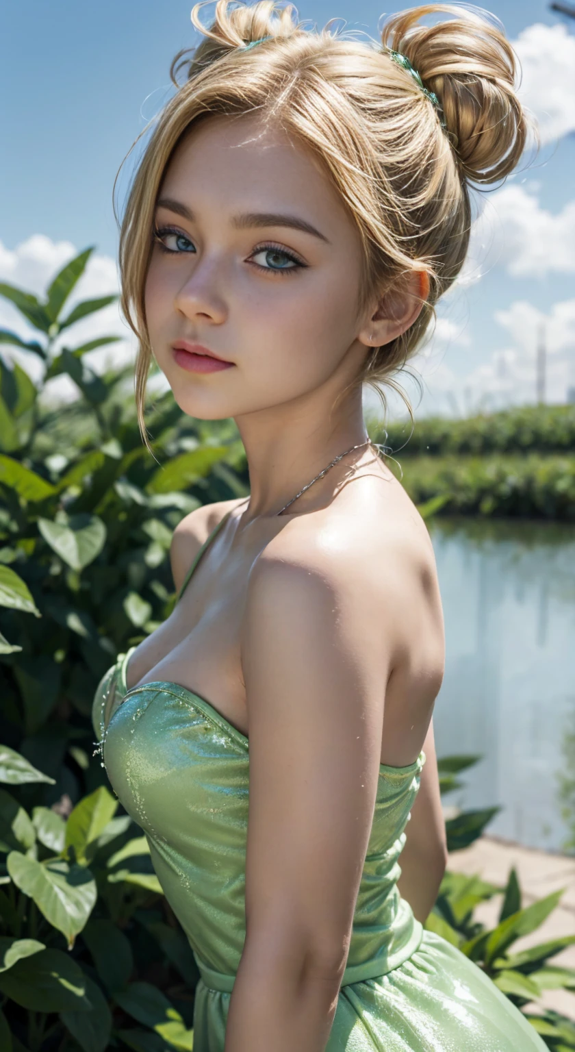 Tinkerbell&#39;s super thick breasts、very blond hair, Blue eyes、8K, 4k, highest quality,  High resolution: 1.2),flicker、an exposed breast、cute anime face、 pink blush on the cheeks .、noise removal,Very close to the screen. (((her perfect body)))((( Completely naked from head to toe and her vagina visible)))(((papel tapiz Very close to the screen)))(((Perfect masterpiece in detail flying with its wings )))((( She is completely naked ))(watching from the front )(((desnuda)))