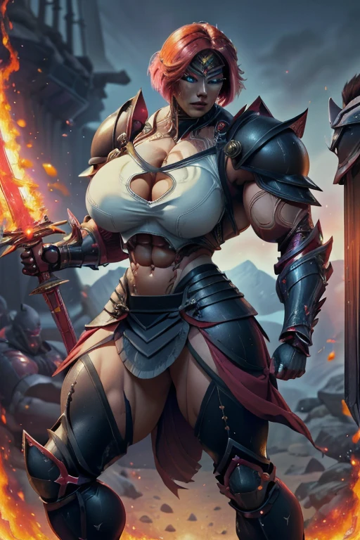 Barbarian woman, sexy, abs, muscular feamale, Perfect Anatomy, less clothes, Big ass, thick thighs, frozen lake