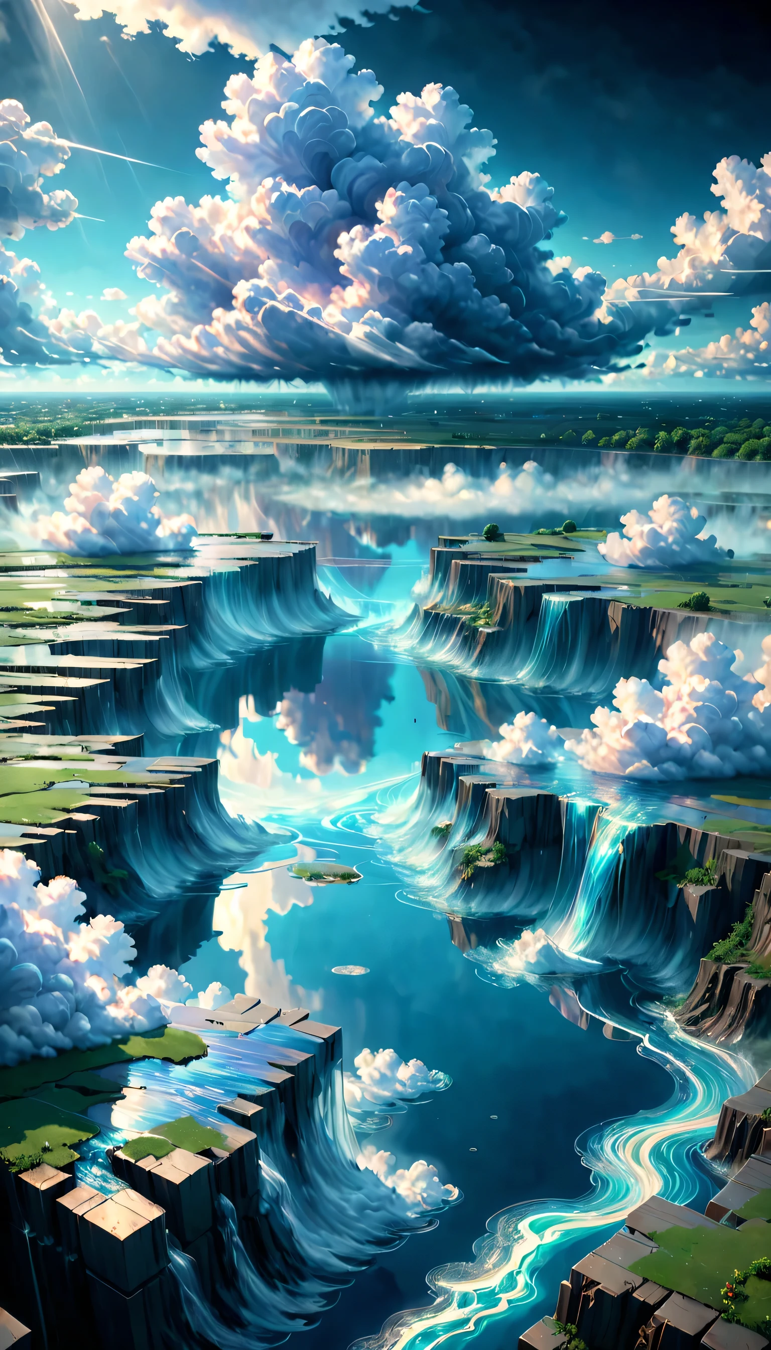   masterpiece , High resolution,realistic,landscape,
 cloud, Cintilante,water,water,Time X Collapse, anime,  conceptual art, trending on art station,8k,  intricate details , fascinating,   masterpiece 