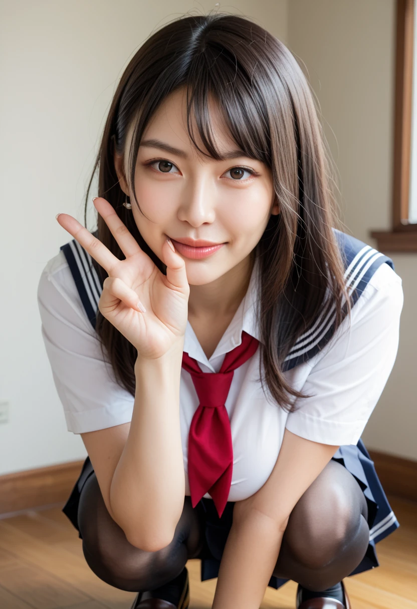 there is a woman sitting on a couch with her hand on her chin, portrait of a japanese teen, taken with canon 8 0 d, taken with canon eos 5 d mark iv, taken with canon eos 5 d, chiho, taken with canon 5d mk4, of a youthful japanese girl, cute , young pretty gravure idol