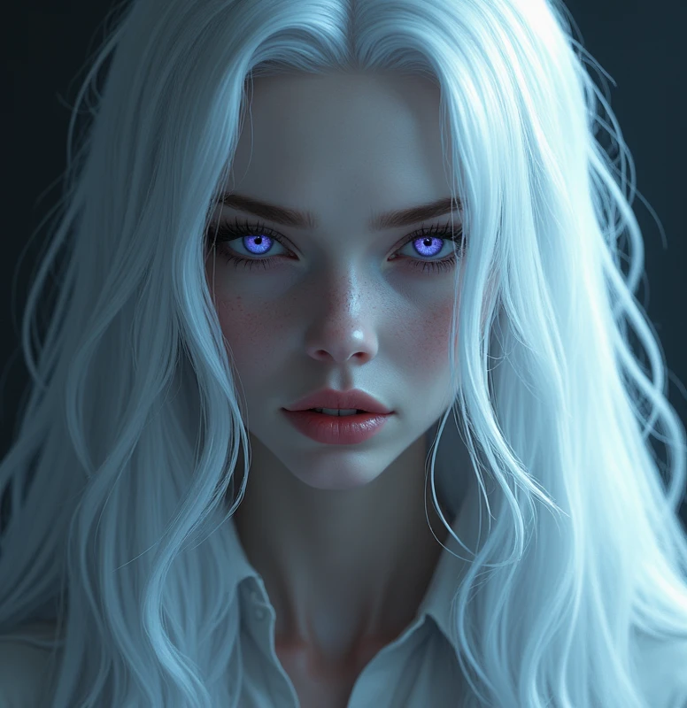 ((a close up of a woman with white hair and a white mask)), beautiful character painting, perfect breast, muscular body,guweiz, artwork in the style of guweiz, white haired deity, by Yang J, epic exquisite character art, stunning character art,((dark gothic style)), cleavage,