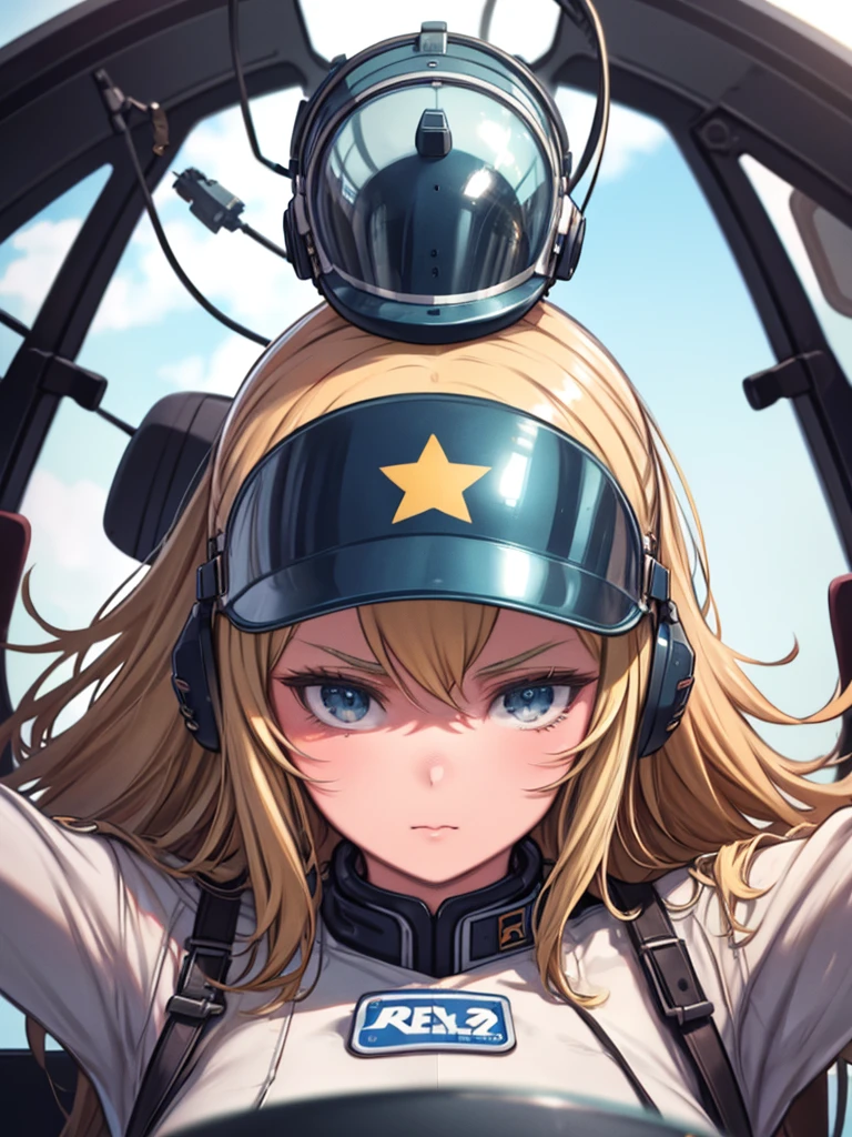 (highest quality, 4k, 8K, High resolution, masterpiece:1.2), Super detailed, one person, woman, steampunk design, Aviator Cap, goggles, flight jacket, In the cockpit, face up shot, Eyes on the Instruments, Bouncing gauge needles, Meters on the entire cockpit, vapor, cigarette, powerful stroke, high contrast, Heroic portrait, adrenaline rush, Detailed weapons, strength, impact, energy, Violent, タバコを咥えたwoman。