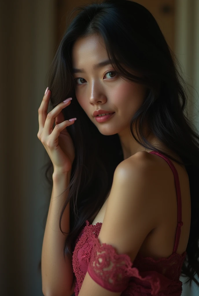 I believe you are already fascinated by my charm {x } A tall and elegant woman slowly walks into the room , Her thick dark hair drifts behind her , Her eyes are as deep and charming as obsidian 。She glances around ,The corners of the lips are slightly raised, reveals a hint of mischievous 。 As the writer of this script , I'm also one of the key participants in this story 。 I can show you all the secrets here , has arrived in this secret world 。Over here, everything will become extraordinary 。 She slowly walks up in front of you , Gently touch your face , An inquisitive look in her eyes 。 Tell me, Are you ready for this magical journey full of unknowns? Cheek , but you have to completely trust me 。 Are you ready to accept this invitation ?